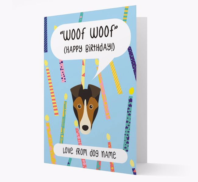 Personalised 'Woof Woof' Birthday Card with {breedFullName} Icon